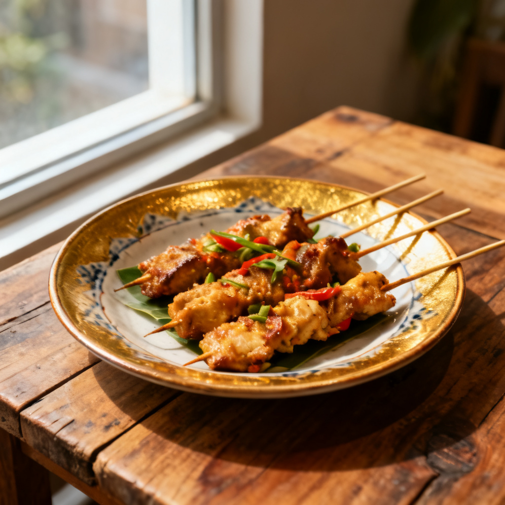 Thailändsk kyckling satay