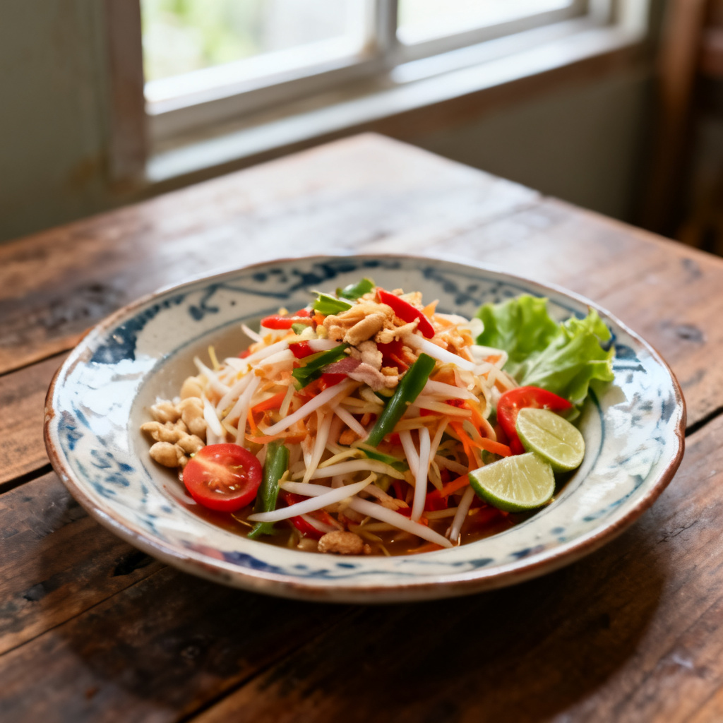 Thailändsk risnudelsallad