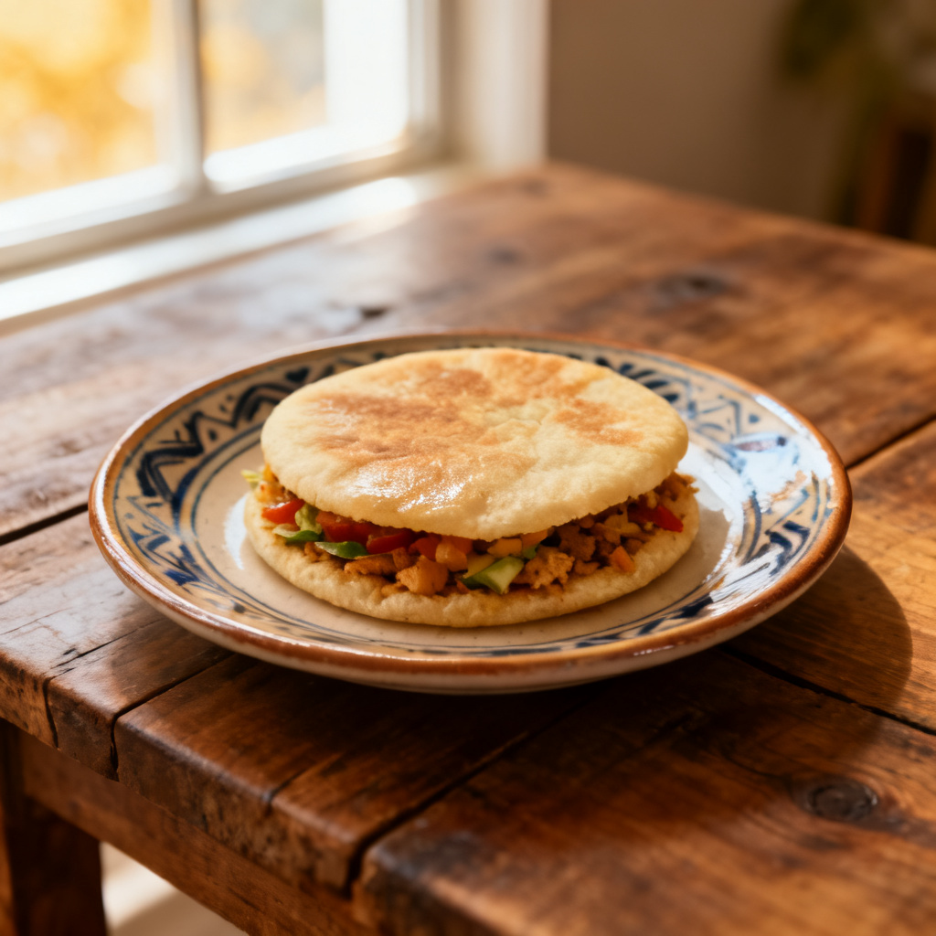 Arepa reina pepiada (kycklingmajonnäs & avokado)