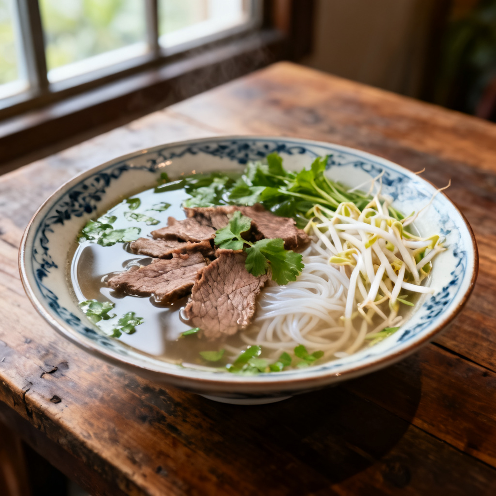 Räk Pho med grönsaker