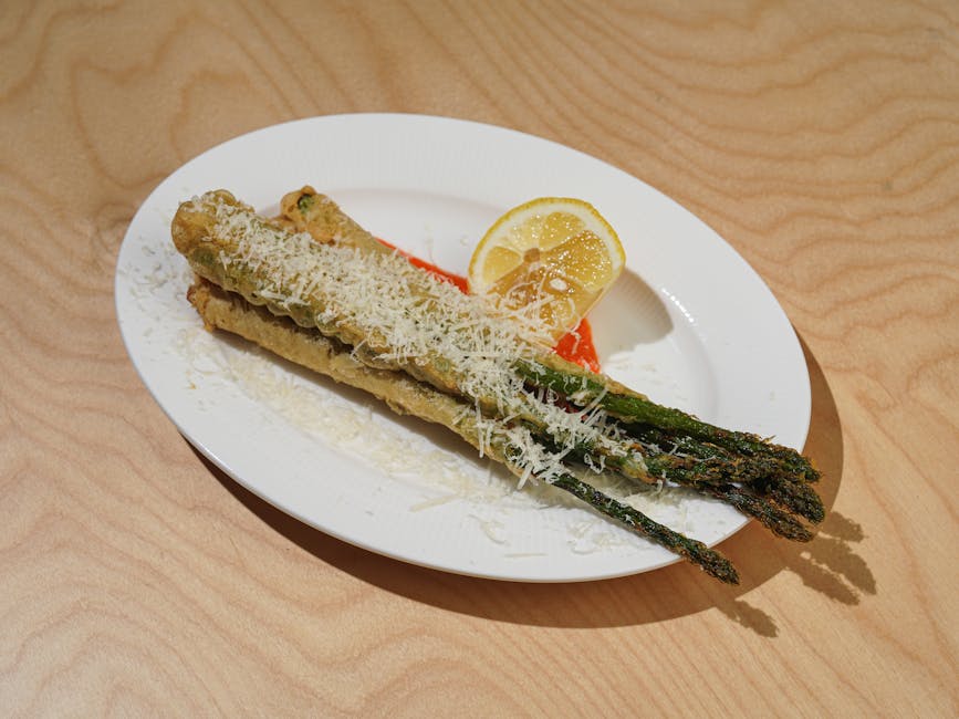 Krämig ravioli med sparris och grön sås